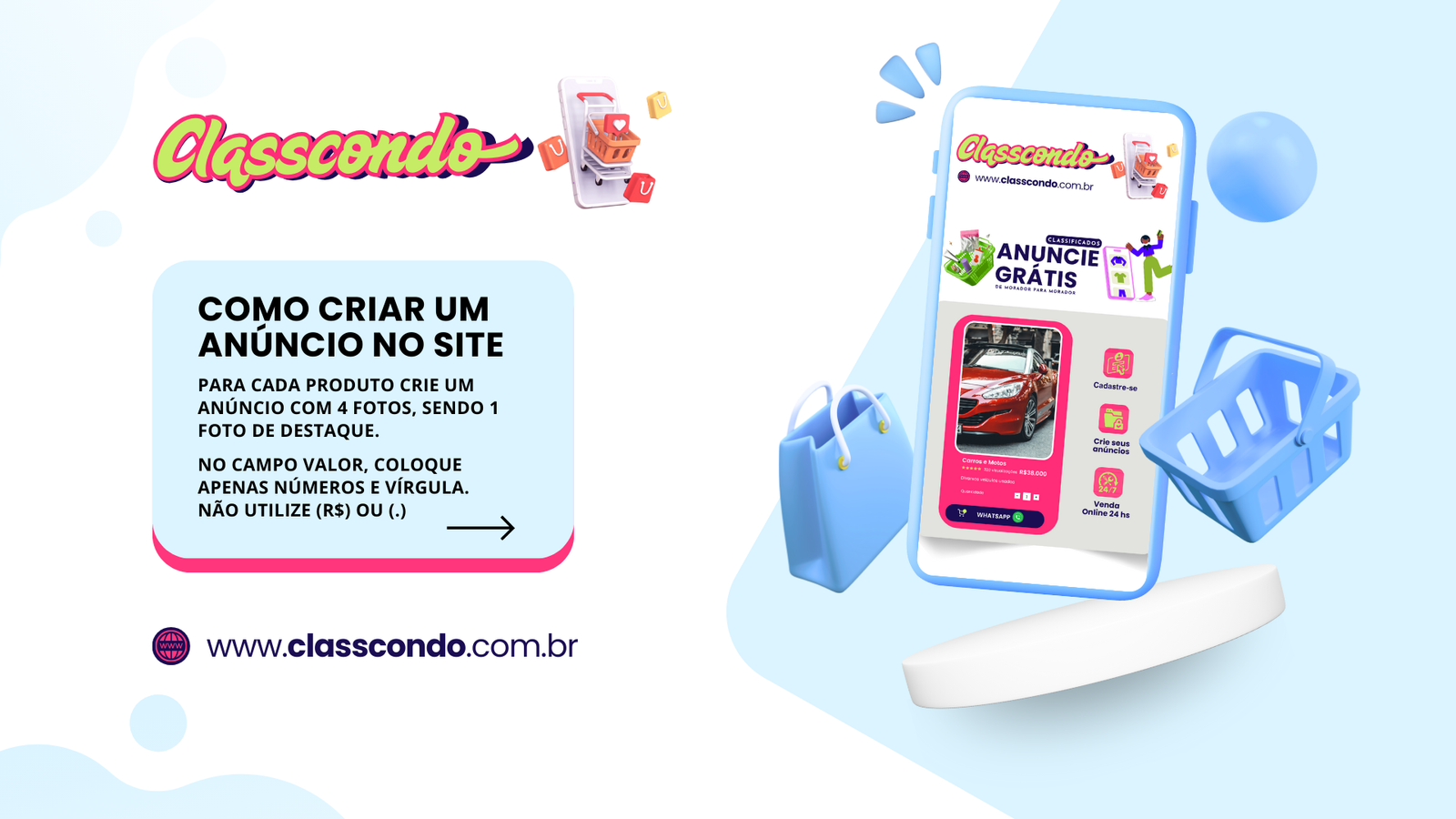 Cadastrar ANÚNCIO na plataforma CLASS CONDO